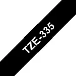 Brother TZE-335 label-making tape White on black TZ