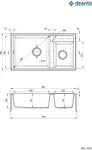 Deante 2-bowl granite sink