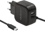 Qoltec 50189 mobile device charger Indoor Black