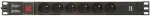 Delta Pistikupesa 6 Schuko pistikupesaga PD-6/R-USB