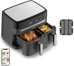 Frit&uuml;&uuml;r Tefal Dual Easy Fry & Grill EY905B Double 8.3 L Stand-alone 2700 W Hot air fryer Grey