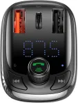 BASEUS CCMT000101 FM transmitter 87.5 - 108 MHz Bluetooth Black