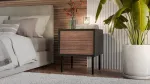 Cama MEBLE Bedside cabinet, 2 pcs. CORTINA 45x40x51 black/walnut