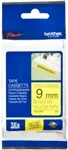 Brother | TZe-S621 Strong Adhesive Laminated Tape | Black on Yellow | TZe | 8 m | 9 cm
