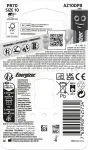 Energizer hearing aid battery Zinc Air AZ10DP8 TL8
