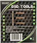 DSDTOOLS 4 TK HSS KOobaltpunktkeermepuuride komplekt DS1437