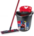 VILEDA Ultramax Box flat mop with kitchen set | 1 pair of Universal gloves + 1 Actifibre Pro kitchen cloth