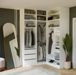 TOP E SHOP OPENO 1W1P3S WHITE Wardrobe &ndash; Modular Wardrobe with Clothes Rail and 3 Drawers