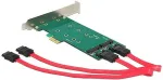 Delock PCI Express x1 Karte > 2 x intern M.2 Key B 110 mm - Low Profile Form Faktor