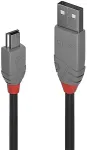 Lindy 1M USB 2.0 TYP A AN MINI-B KABEL ANTHRA LINE