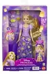 DISNEY PRINCESS Light-Up Hair Rapunzel Fashion Doll w/ 5 Ways to Glow, Pascal Figure & 7 Accessories