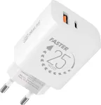 OBAL:ME Travel Charger USB-A + USB-C 25W White