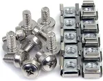 StarTech .com M6-Montageschrauben und K&auml;figmuttern f&uuml;r Serverschrank / Rack - 100 St. - Schrauben f&uuml;r Rack (Packung mit 100) - f&uuml;r P/N: CABSHELF1U (CABSCREWM62)