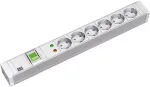Bachmann 19" PVC 6xCEE7/3 1xL&uuml;liti 1xSPD Toitekaabel 2,0m CEE7/7