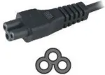 Logilink | Black CEE7/7 Schuko | C5 coupler