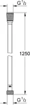 GROHE Silverflex 1250mm., 1/2 x1/2 28362001