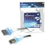MediaRange USB Kabel A -> B St/St 1.80m blau LEDs