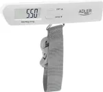 Kaalud Adler | Travel Luggage Scale | AD 8191 | Maximum weight (capacity) 50 kg | Accuracy 10 g | Grey