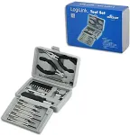 LOGILINK | Tool Set, 25pcs | Incl. transport boxThe set includes6x micro screwdrivers1x micro cutter1x mini telephone plier1x bit screwdriver with extension10x bits (PH1, PH2, PZ1, PZ2, PZ5, PZ6, T10, T15, T20, adaptor)4x socket wrench (5mm, 6mm, 8mm ...