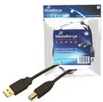 MEDIARANGE USB Anschlusskabel A -> B St/St 1.80m sw Blister
