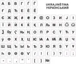 PREMIUMCORD keyboard sticker - white, Ukrainian