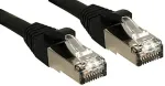 Lindy Premium - Patch-Kabel - RJ-45 (M) - RJ-45 (M) - 1,0m - SFTP - CAT 6 - glatt, halogenfrei - Schwarz (45602)