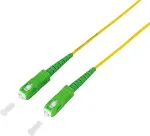 LOGILINK Professional - Patch-Kabel - SC/APC Einzelmodus (M) zu SC/APC Einzelmodus (M) - 10 m - 2 mm - Glasfaser - Simplex - 9/125 Mikrometer - G.657.A2/OS2 - halogenfrei - Gelb (FPSSC10)