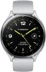 Xiaomi Watch 2 3.63 cm (1.43") AMOLED 46 mm Digital 466 x 466 pixels Touchscreen Silver Wi-Fi GPS (satellite)
