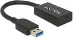DELOCK Konverter USB 10 Gbps Typ-A Stecker > USB Type-C&trade; Buchse Aktiv schwarz 15 cm