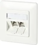 METZ CONNECT C6Amodul 2 Port 180 M UP-Dose reinweiss RAL9010