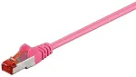 Wentronic goobay - Patch-Kabel - RJ-45 (M) bis RJ-45 (M) - 7,5m - SFTP, PiMF - CAT 6 - halogenfrei, geformt, ohne Haken - Magenta (EAN:4040849934438)