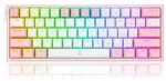 Klaviatuur Redragon K617-RGB Fizz RGB White/Pink keyboard USB Pink, White