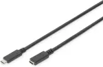 Assmann DIGITUS USB 2.0 Verl&auml;ngerungskabel Typ C -C St/Bu 1.5m, sw
