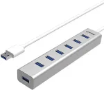 Unitek Y-3090 interface hub USB 3.2 Gen 1 (3.1 Gen 1) Type-A 5000 Mbit/s Silver