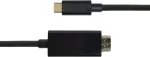 DELTACO USB-C-HDMI kaabel, 1m, 4K@60Hz, must
