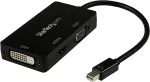 StarTech.com MDP2VGDVHD, Mini DisplayPort, VGA/DVI/HDMI, Male/Female, Black, 0.1, 1920 x 1200