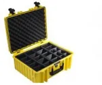 B&W Outdoor Case Type 6000 yellow with pre-cut foam insert