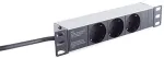 S/CONN S-Impuls Steckdosenleiste 10" 3-fach 1HE schwarz