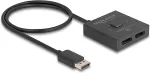 DELOCK DisplayPort Switch 2 > 1 bidirectional 8K (black, 50cm)