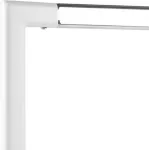 Home4you Riiete stange BRENT 117x59xH165cm, jalatsiriiuliga, metall, valge/kroom