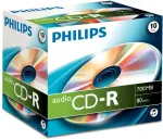 Toorikud PHILIPS 1x10 CD-R 80Min Audio JC