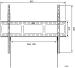 TECHly Wall Mount for LED LCD TV 42-80 Ultra Slim Fixed H600mm" ICA-PLB 860