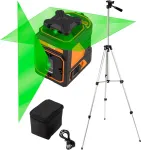 NEO TOOLS Laser płaszczyznowy 30 m, 5 linii, 360&deg; w poziomie, z etui i statywem 1.5 m