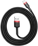 BASEUS Lightning Cafule kaabel 1.5A 2m Red + Black (CALKLF-C19)