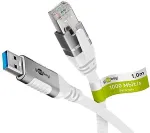 Goobay USB 3.0 til RJ45 netv&aelig;rksadapter 5 m CAT6 1 Gbit/s Hvid