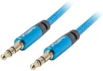 Lanberg Audiokabel Minijack 3.5mm M/M 3 PIN 2,0m PREMIUM bl