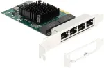 Delock PCI Express x4 Netzwerkkarte Gigabit LAN 4 x RJ45 BCM