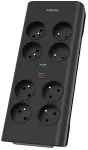 UPS Philips SPN7080BA/60 surge protector Black 8 AC outlet(s) 2 m