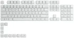 Klaviatuur Glorious PC Gaming Race Glorious GPBT Keycaps - 115 PBT Tastenkappen, ISO, ES-Layout, Arctic White