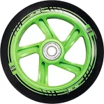 NONAME Muuwmi Aluminium Scooter skrejritenis 125 mm, melns/zaļ&scaron;